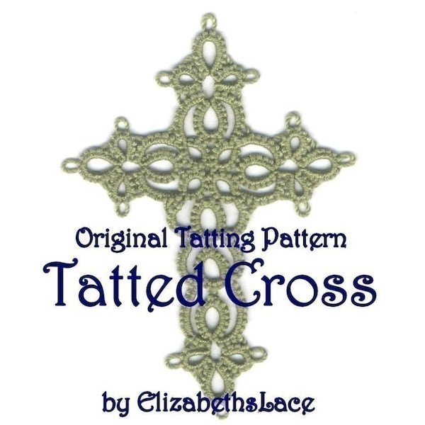 Original Tatting Pattern - Tatted Cross