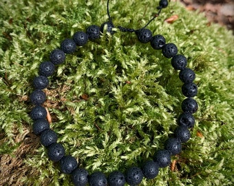 Handgefertigte Lava Bead Unisex Armband - Einstellbare Größe