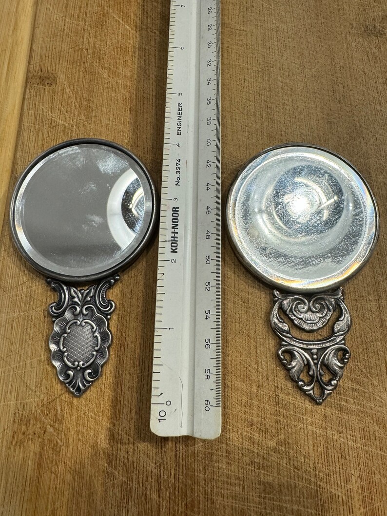 Hans Jensen silver plated Vintage Ladies Pocket/Purse Mirrors image 2