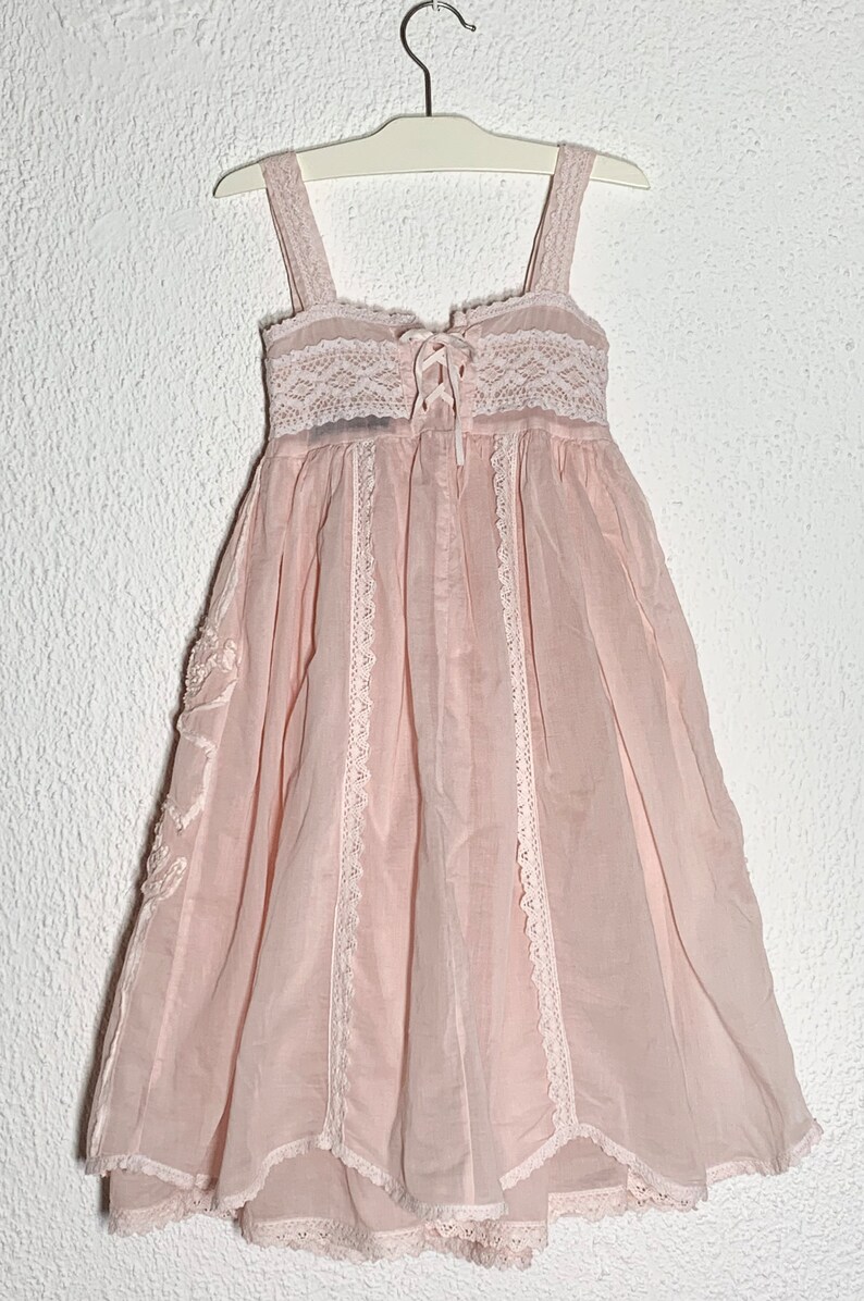 Robe d'été MELODY romantique colorée pour petite fille, Robe fille bohème brodée coton et pastels, Robe de cérémonie, Créatrice Française image 5