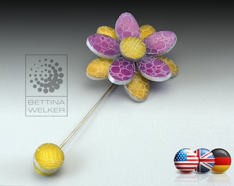 Polymer Clay PDF Tutorial "Etched Flower Brooch"