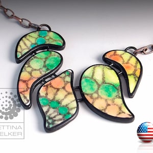 Polymer Clay PDF Tutorial &quot;Flower Transfer Necklace&quot;