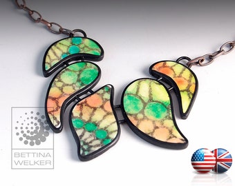 Polymer Clay PDF Tutorial "Flower Transfer Necklace"