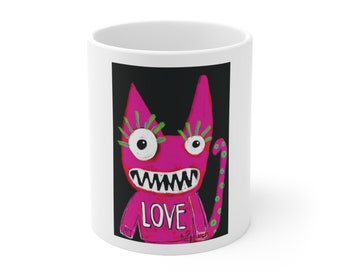 Love-Monster Paule, Junggesellen-/Junggesellinnen-Abschied, Ceramic Coffee Cups, 11oz, 15oz