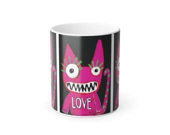 Love-Monster Paule, Junggesellen-/Junggesellinnen-Abschied, Color Morphing Mug, 11oz