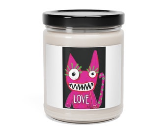 Love-Monster Paule, Junggesellen-/Junggesellinnen-Abschied, Hochzeit, Hochzeitstag, Scented Soy Candle, 9oz