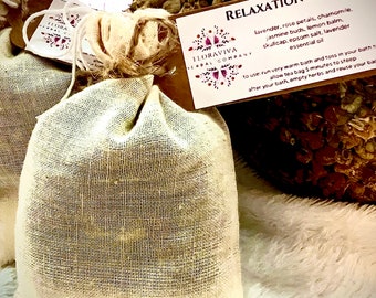 Relaxation Bath Tea Sachet - Bath Soak - Relaxing Bath and Body - Herbal Bath Tea - Herbal Skincare - Botanical Bath