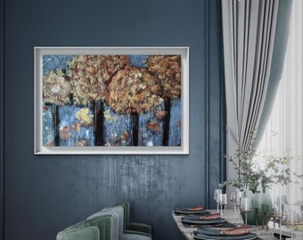 アクリル画 抽象 青と金 アクリル画 抽象 青と金 青と金の抽象画 | 抽象画2