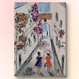 Oil painting original,Greek island, style , modern paintings, wall art,abstract painting, painting on canvas, textured wall art,