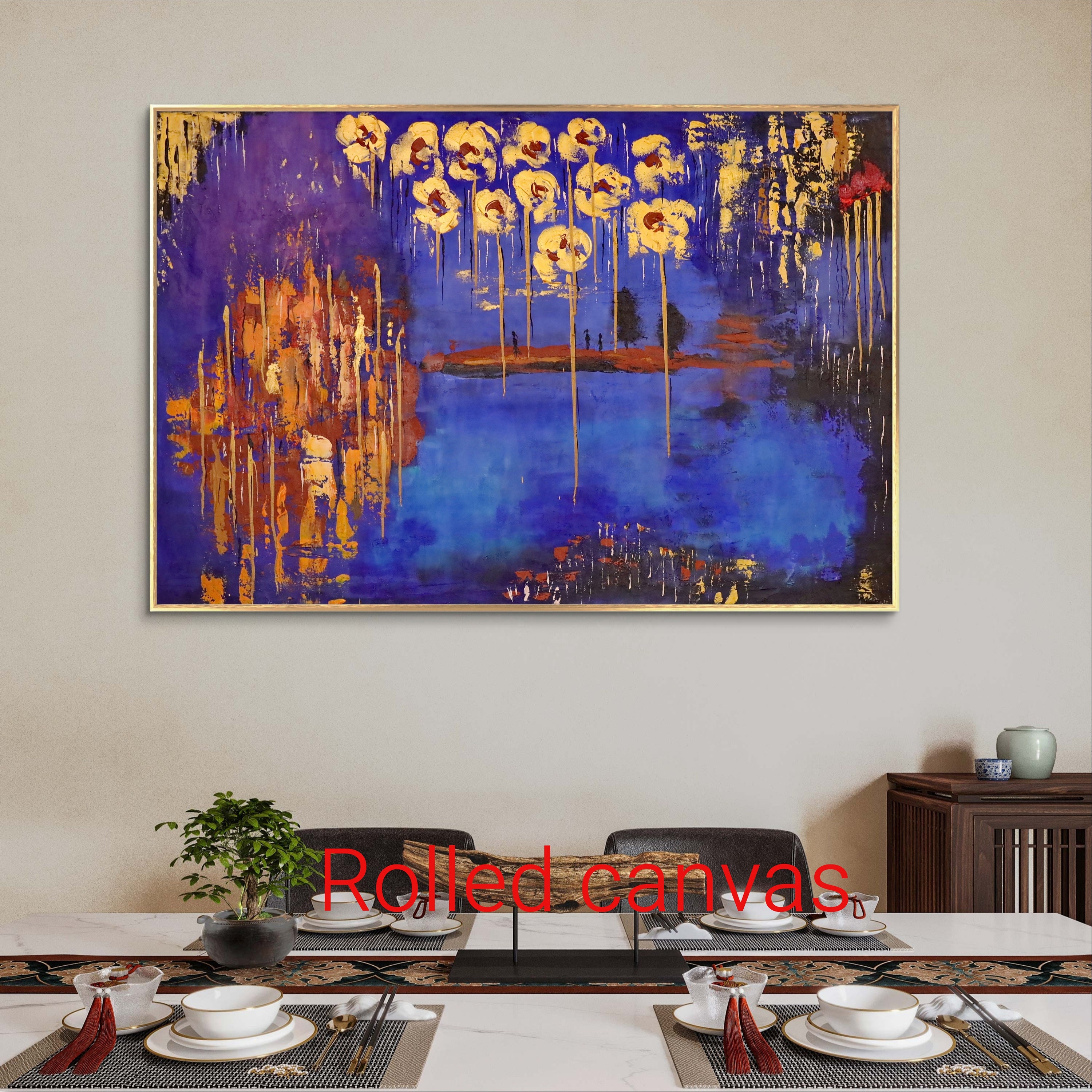 アクリル画 抽象 青と金 アクリル画 抽象 青と金 Amazon｜抽象絵画青と