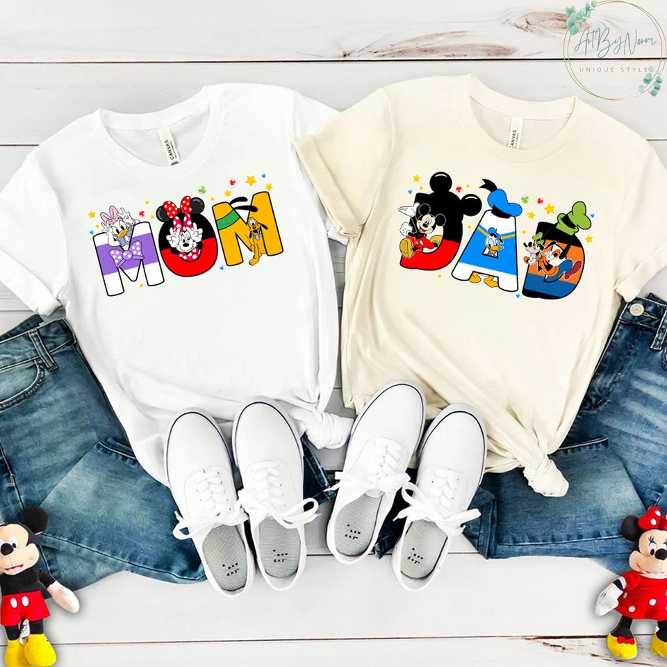 Mickey and Friends Mom Dad Shirt, Disney Mother's Day Shirt sold by ...