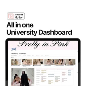 Notion Template University Planner | Academic Planner, University Planner for Notion | Assignment Tracker College Planner