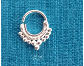 Prism •  Pierced Silver Septum Nose Ring // NPS4