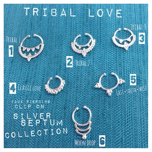 PLAYA SALE * Fake Septum Nose Ring (Clip on) Silver