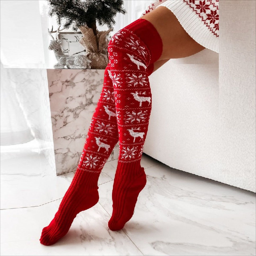 Cozy Christmas Socks One Size Three Colors - Etsy
