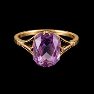 Vintage 9ct Gold Amethyst Ring  Hallmarked | Fine Jewellery with box