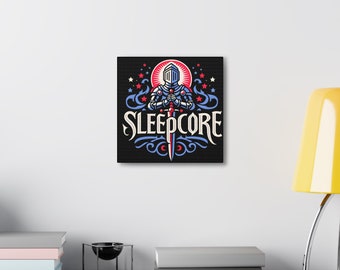Sleepcore Knight Canvas Print - Art of Valor | Bedroom Medieval Wall Art for nerds, tabletop enthusiasts and awesome people
