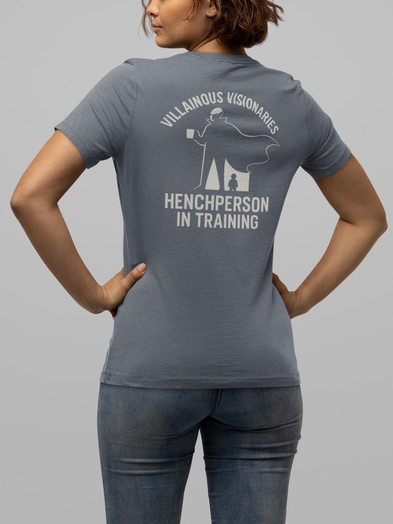 Villainous Visionaries T-Shirt | Henchperson in Training Uniform | Evil Internship Tee | Funny Supervillain Gift | Cosplay, Con Merch image 1
