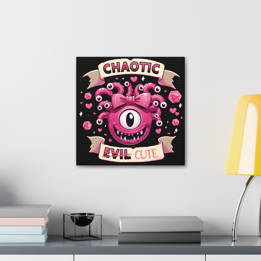 Chaotic Evil Cute Print - Fun and Whimsical Fantasy Art for D&D Lovers ...
