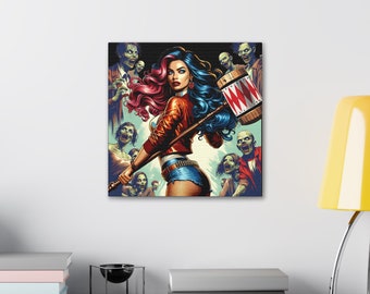 Zombie Lure (Undead Slayer) Canvas Print - Stylish Horror Art for Fans of the Macabre, Undead, Dead, and Death!