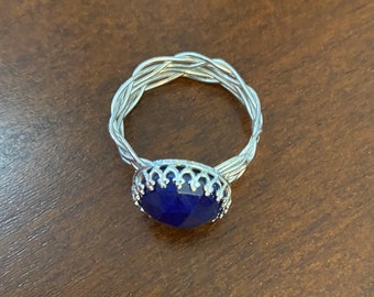 Lapis Braided ring size 7