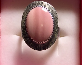 Pink Opal ring size 7 3/4