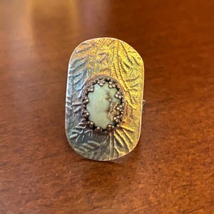 White Mountain Variscite  ring size 6