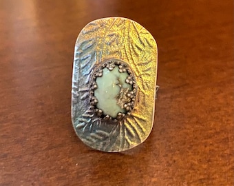 White Mountain Variscite  ring size 6