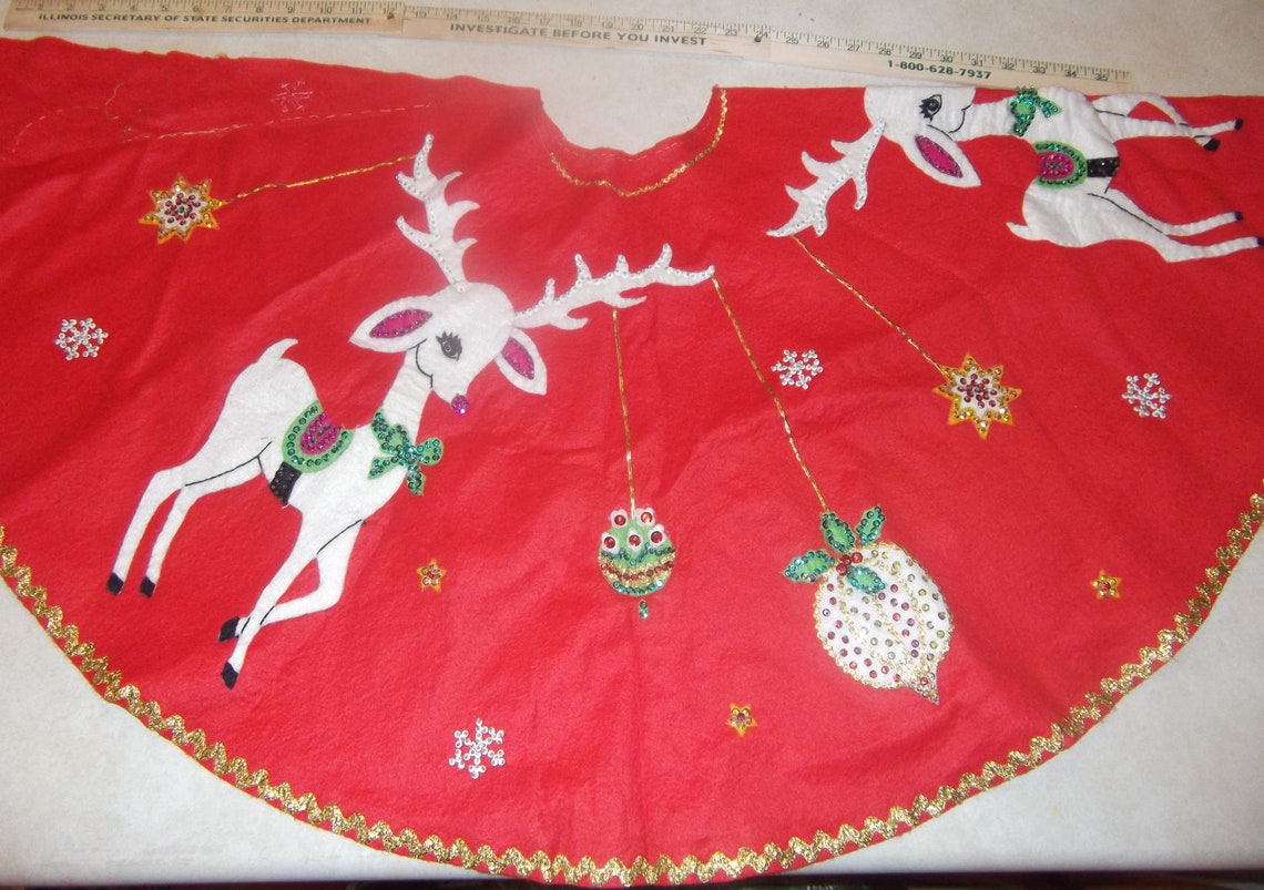 Vintage Christmas Tree Skirt 