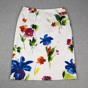 Vintage Carlisle Straight Pencil Skirt Women's Size 8 Floral Multicolor 90s