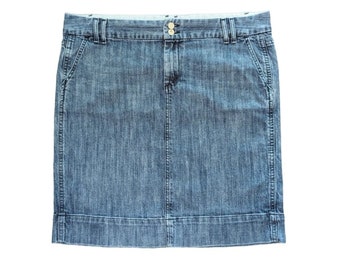 Vintage GAP Denim Skirt Women's Size 14 Medium Wash Y2K Limited Edition 1969 Jeans