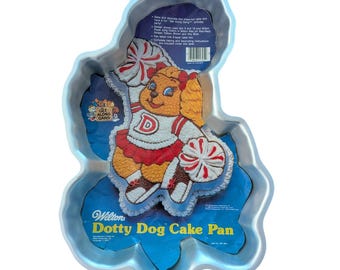 Vintage 1985 Wilton Dotty Dog Cake Pan 2105-3975 Get Along Gang Novelty Baking