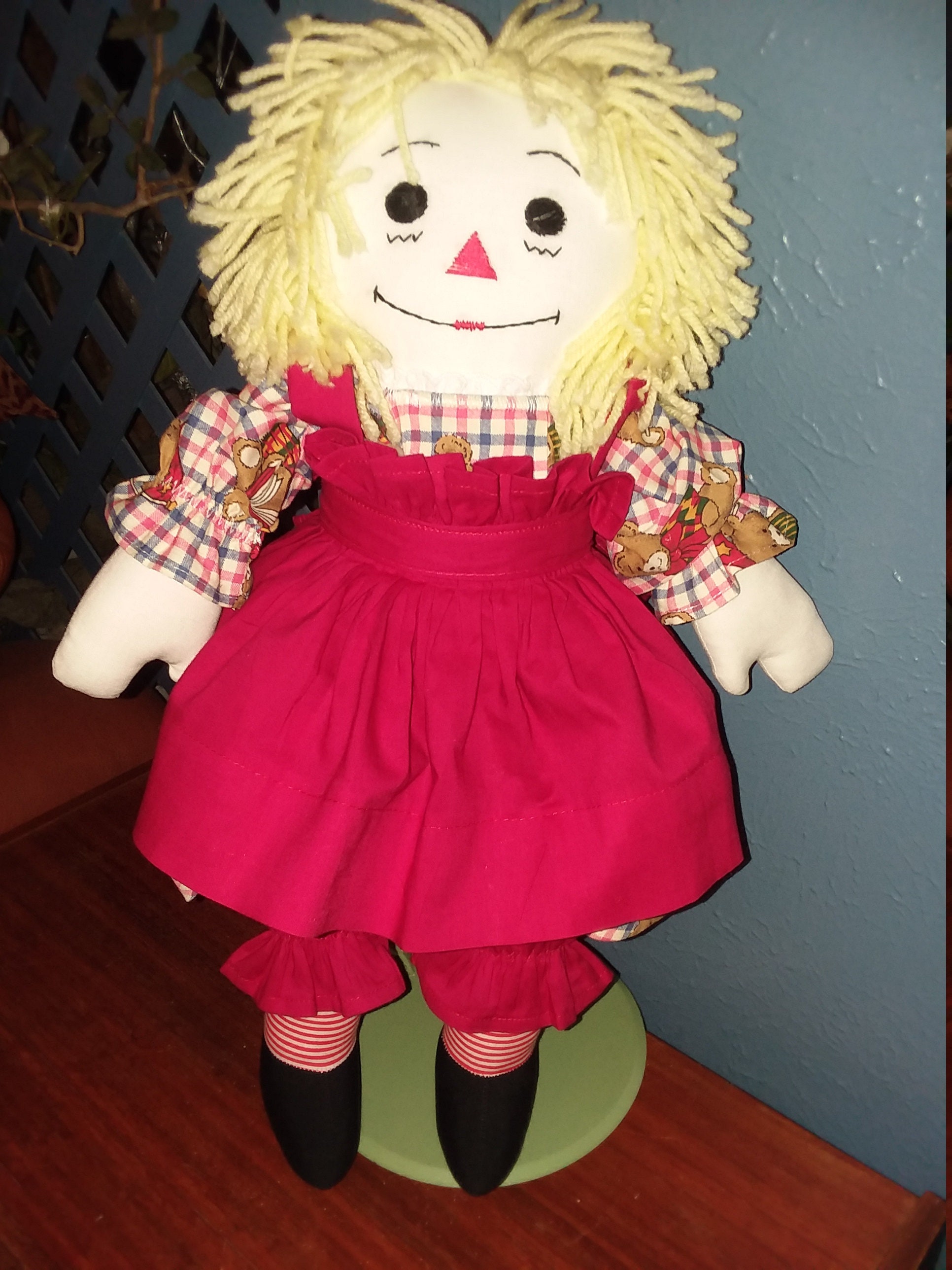 Classic Ivory 20 Raggedy Ann Handmade Doll-soft Doll-rag