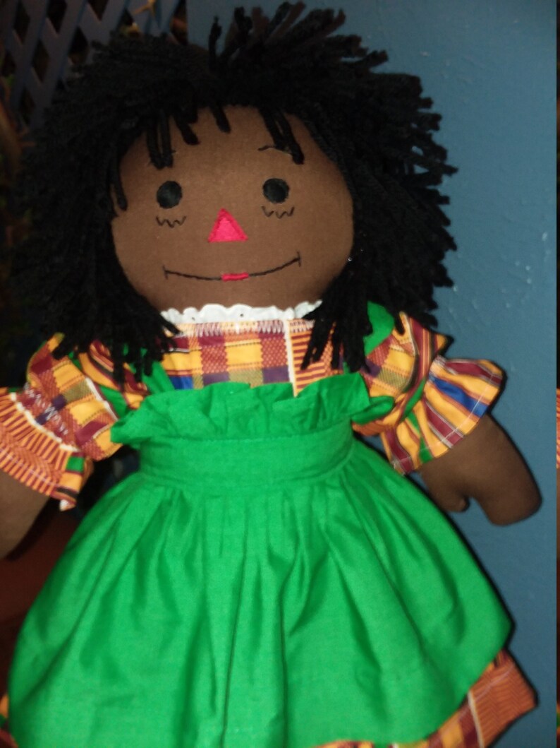 Ebony 20 Raggedy Ann Handmade Dollethnic Dollbaby Giftafrican