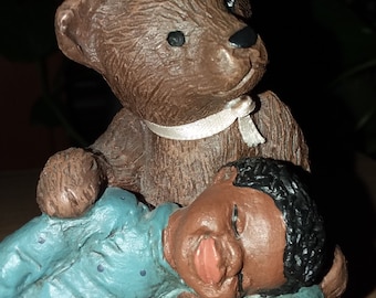 Paddy & Luke Figurine #98, ALL GOD's CHILDREN, signed by Martha Holcombe.