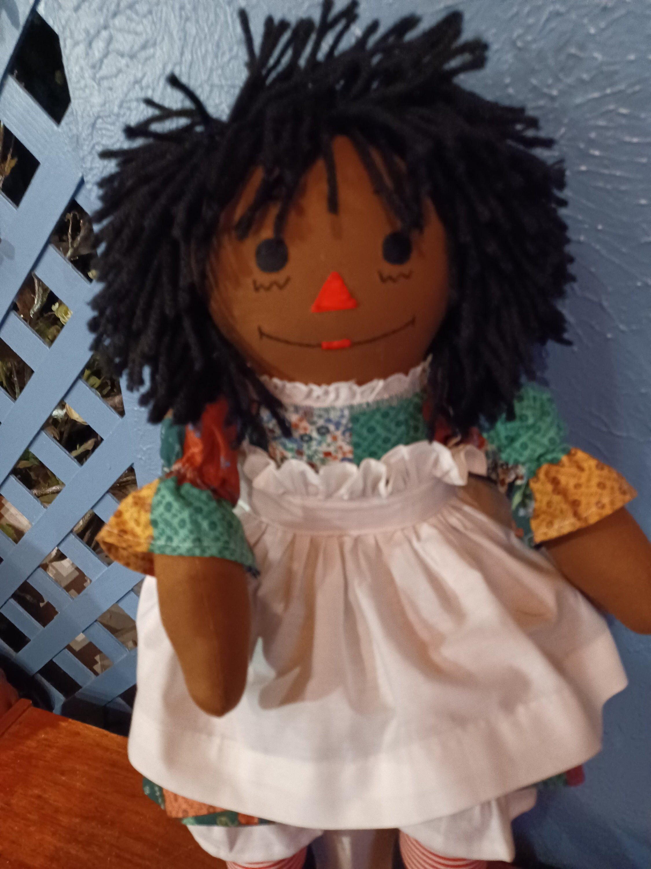 Ebony 20 Raggedy Ann Handmade Doll-ethnic Doll-baby picture