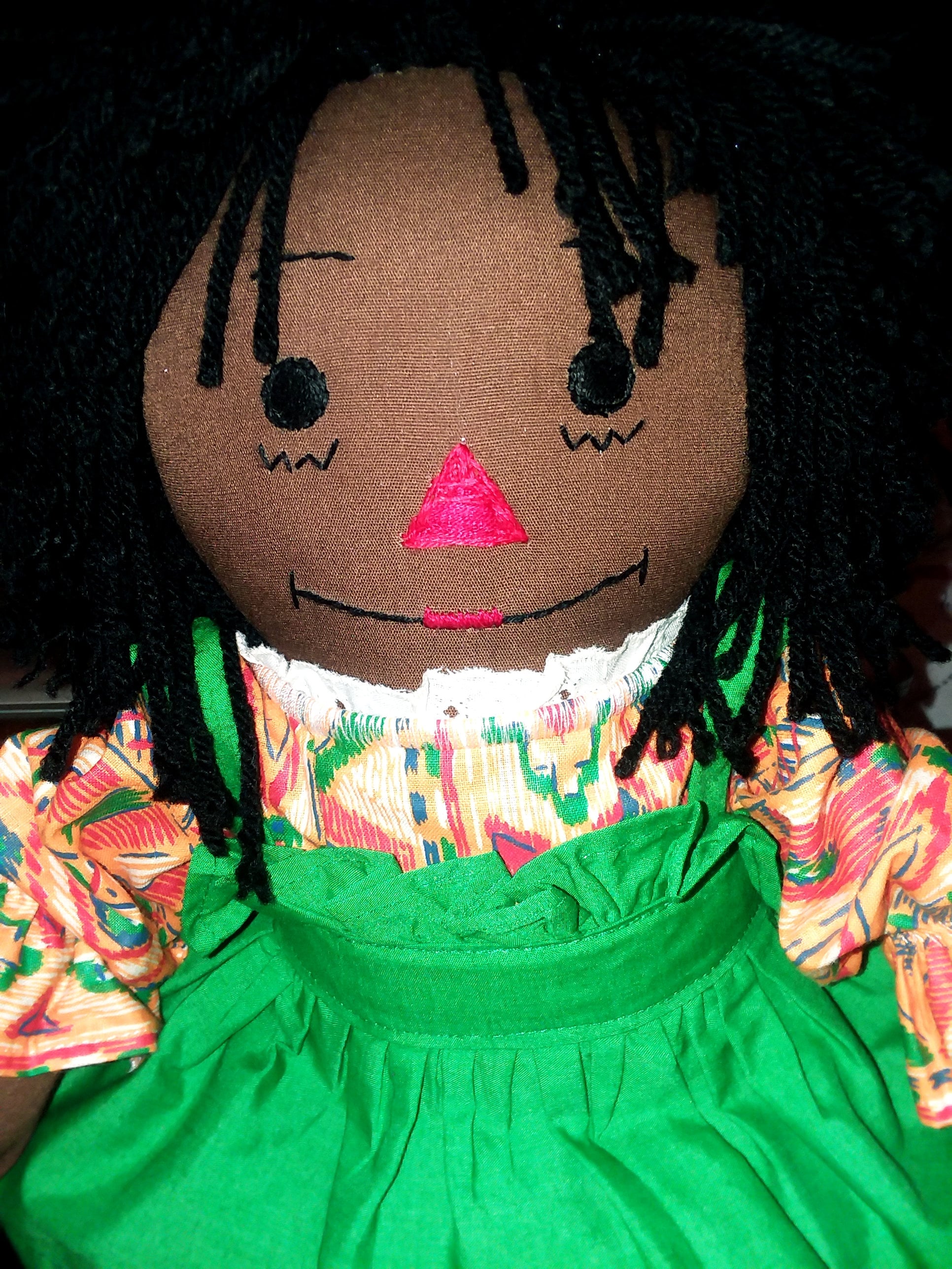 Ebony 20 Raggedy Ann Handmade Dollethnic Dollbaby Etsy UK