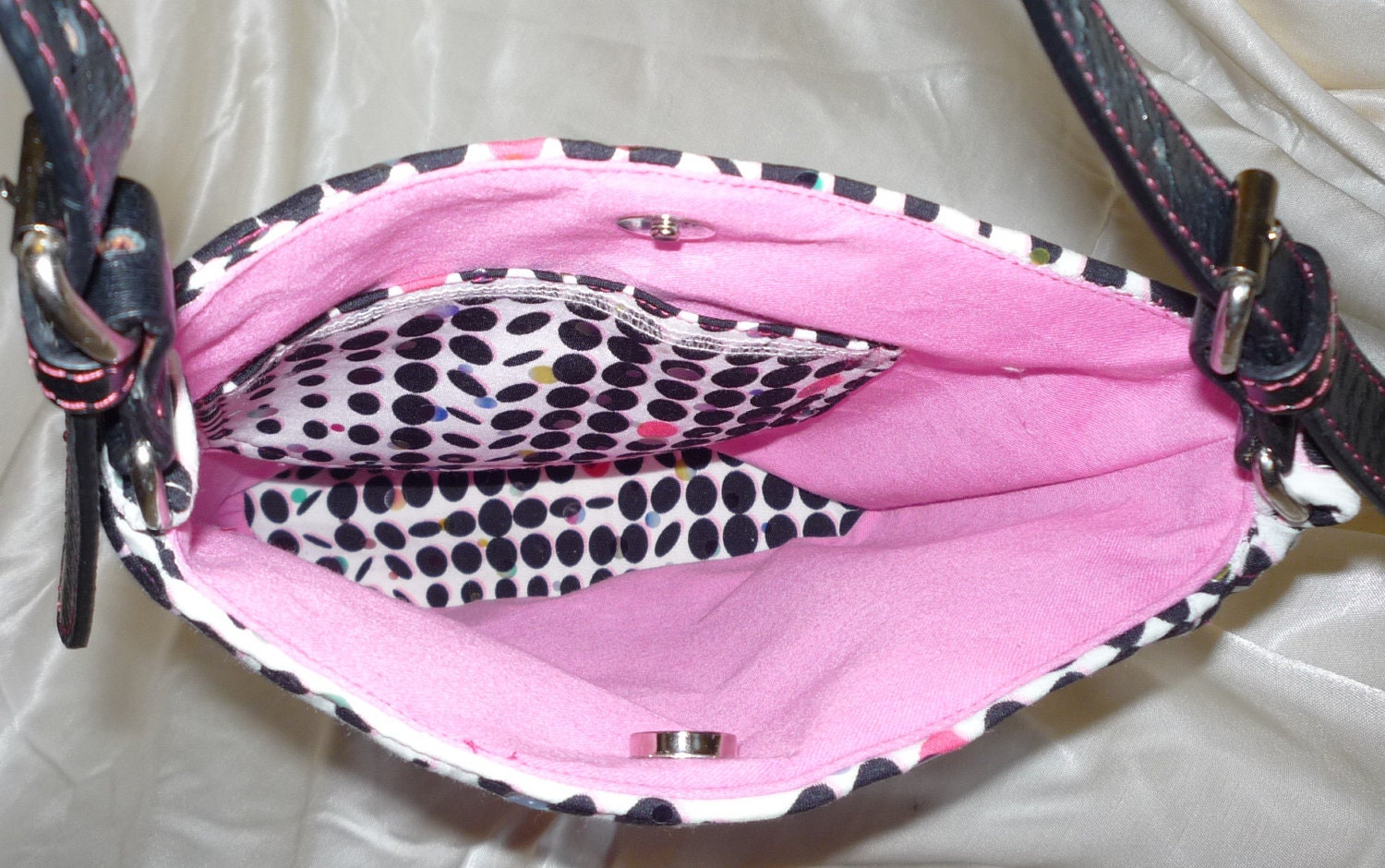 Shoe Purse Black & White Polka Dot Fashion Upcycled Purse Etsy