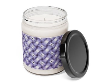 Scented Soy Candle, 9oz - Apple Harvest, Clean Cotton, Sea Salt + Orchid, 7 More - Delicious Smelling Candles, Great Gifts "Diamond Ribbons"