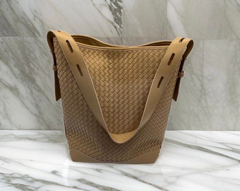 Tote Large capacity faux leather bag, womens shoulder bag, ladies handmade casual bags
