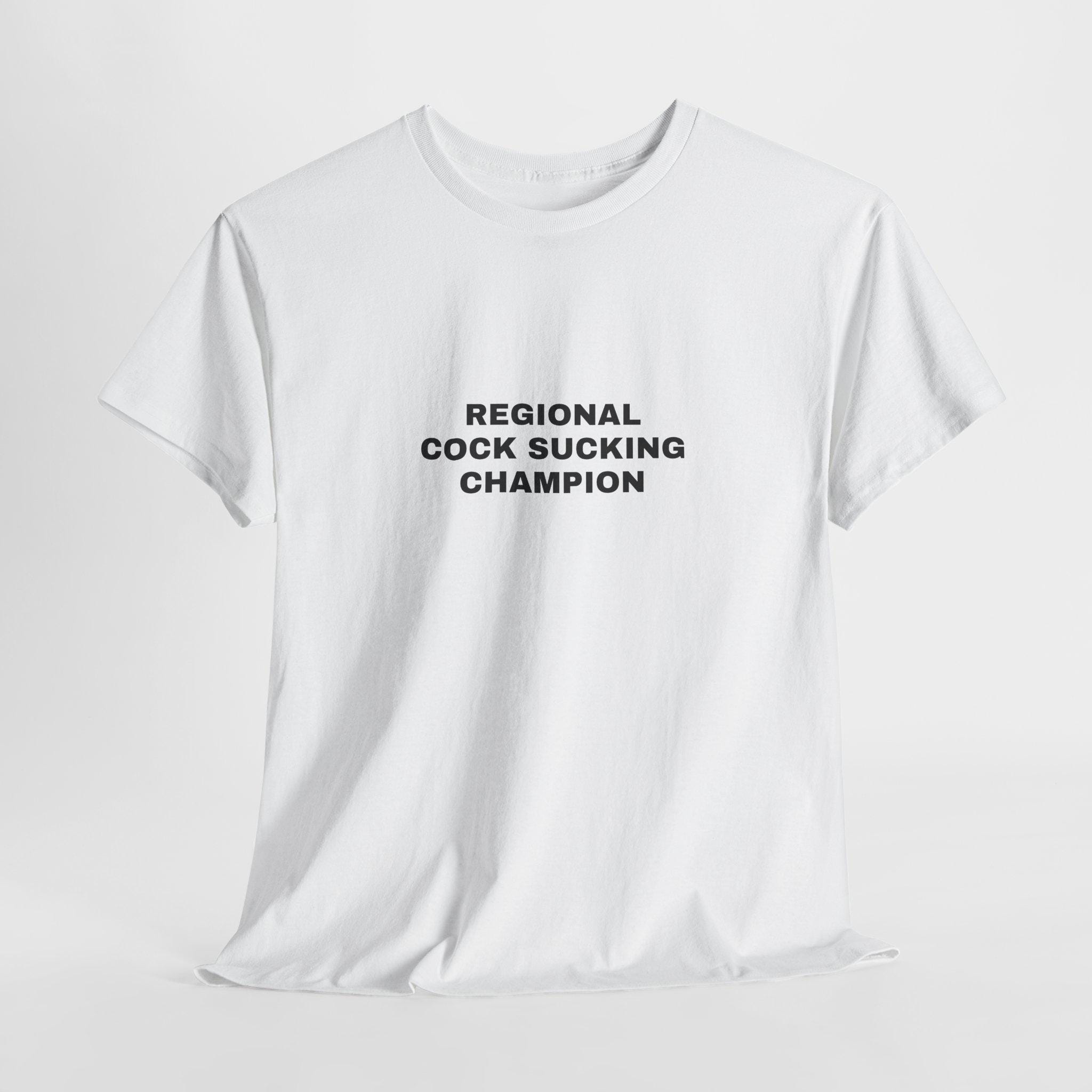 HAWK TUAH Regional Cock Sucking Champion Unisex Heavy Cotton Tee, Humorous Graphic Tee, Sarcastic Shirt, Novelty Tee, Hilarious