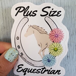 Plus Size Equestrian Sticker, Cowgirl Sticker, Western Sticker, Horse Sticker, Horse Rider Sticker, Equestrian Sticker, Horseshoe Sticker