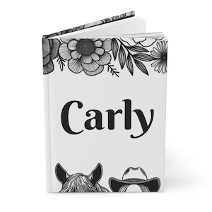 Custom Cowgirl Journal, Personalized Notebook for Horse Lovers, Cowgirl Diary, Equestrian Journal, Equestrian Gift, Horse Gift, Cowgirl Gift