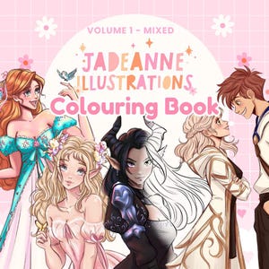 DIGITAL VERSION| Fantasy Anime Colouring Book 31 Pages of Original Art and Fan Favourites | Colouring sheets|  Gift for Adults & Teens |