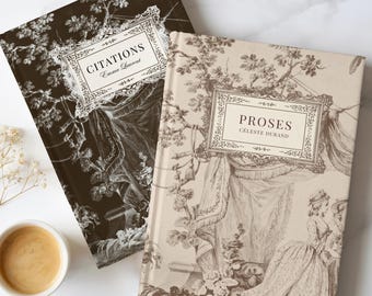 Carnet de notas personalizado con prénom texte, Journal intime, Agenda Vintage