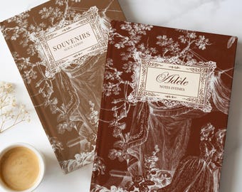 Carnet de notas personalizado con prénom texte, Journal intime, Agenda Vintage