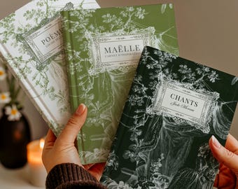 Carnet de notas personalizado con prénom texte, Journal intime, Agenda Vintage