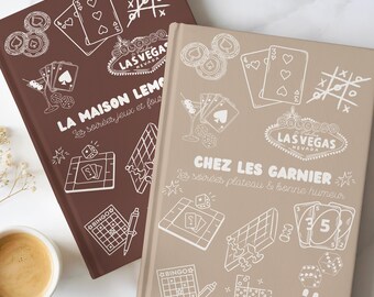 Carnet de notes personnalisé, diario de partituras suivi jeux de société