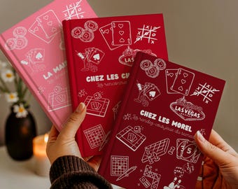 Carnet de notes personnalisé, diario de partituras suivi jeux de société en famille