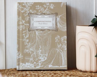 Carnet de notas personalizado con prénom texte, Journal intime, Agenda Vintage